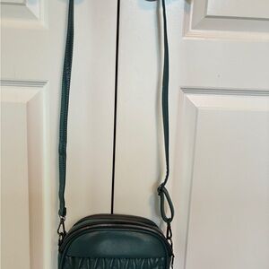 Teal Quilted Crossbody Bag